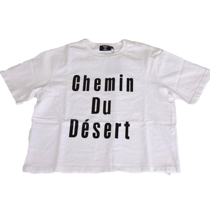White logo print t-shirt